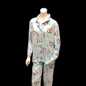 Karen Neuburger cozy Fleece Pajamas XL Penguin NWT